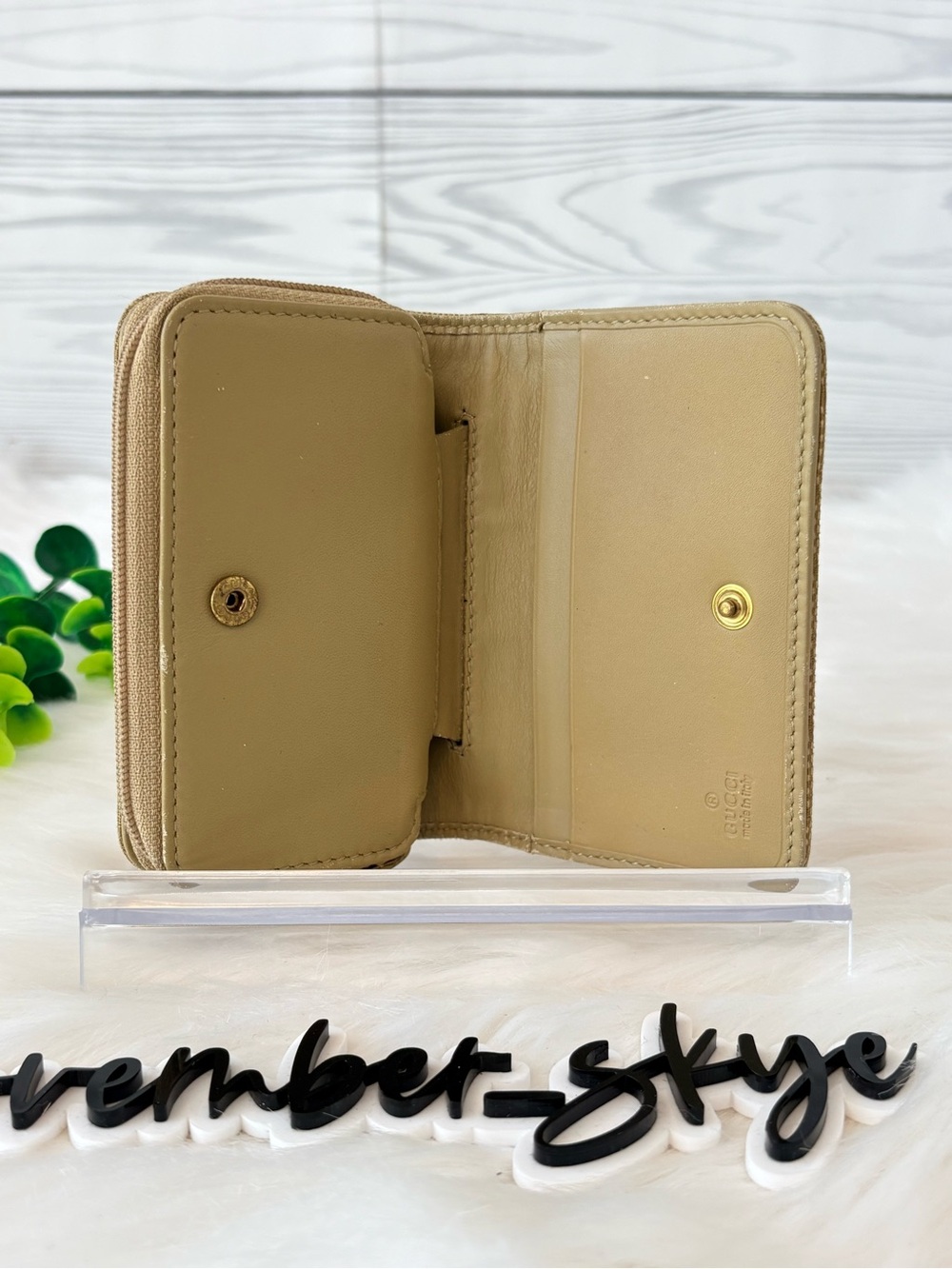 Gucci Beige GG Canvas Zip Key holder/Card holder‎ - Picture 6 of 11